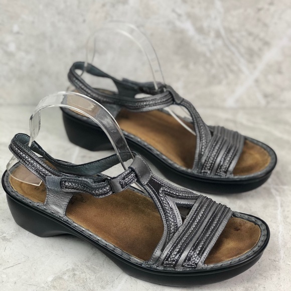 naot silver sandals